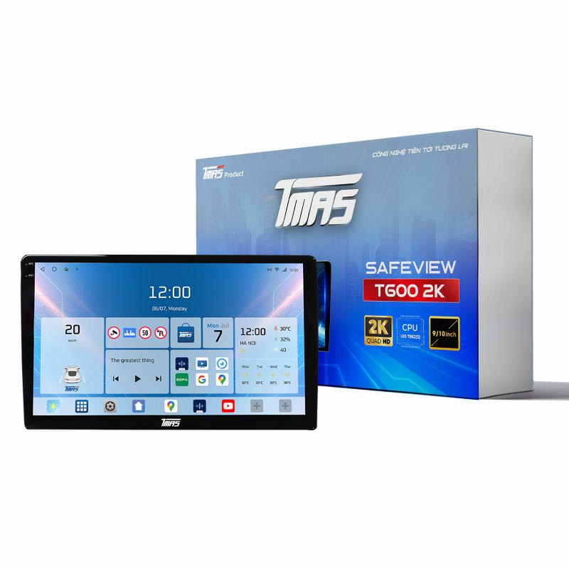 Giao diện Android Auto hiển thị tính năng chia màn hình trên màn hình ô tô