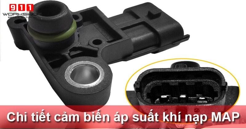 Cảm biến áp suất tuyệt đối đường ống nạp (MAP) trên xe Dodge.