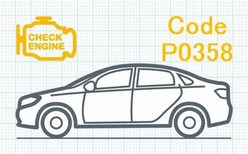 Đèn báo lỗi Check Engine sáng khi xe bị mã P0358 cuộn đánh lửa