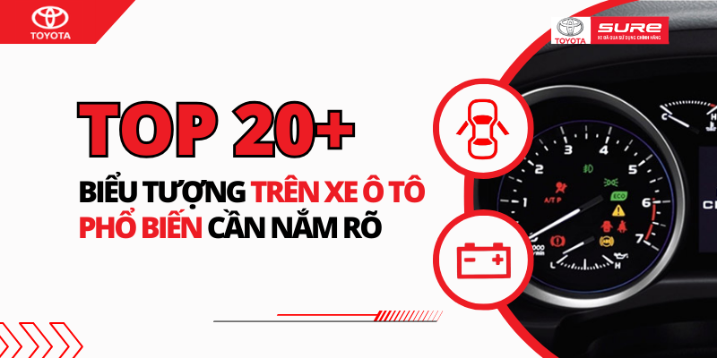 Hình ảnh bảng táp-lô ô tô với đèn báo túi khí (biểu tượng hình người và túi khí hoặc chữ AIRBAG) đang sáng