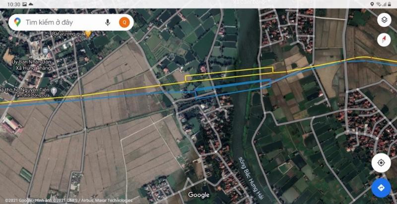 Bản đồ số hiển thị tuyến đường 100km