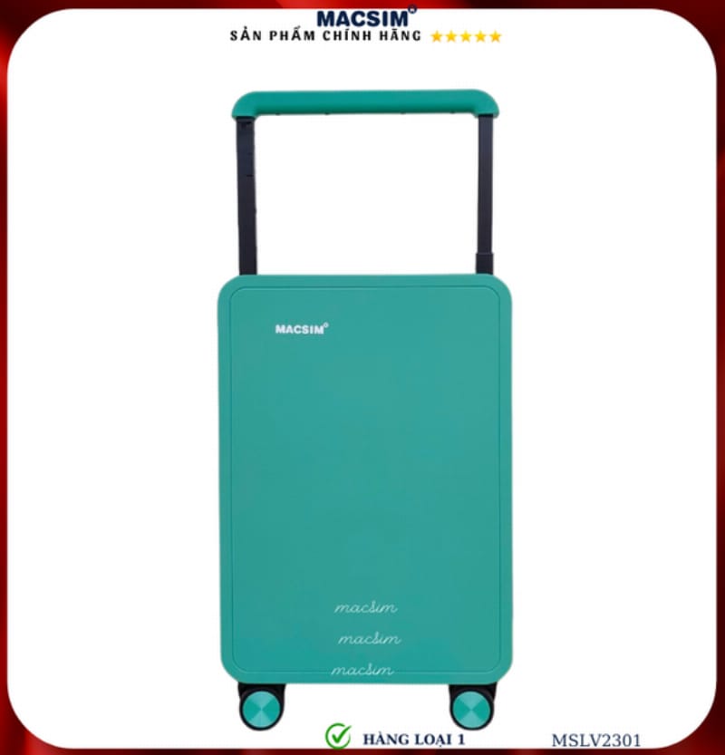 Vải Alcantara cao cấp màu xám được sử dụng để bọc vali sang trọng và bền bỉ