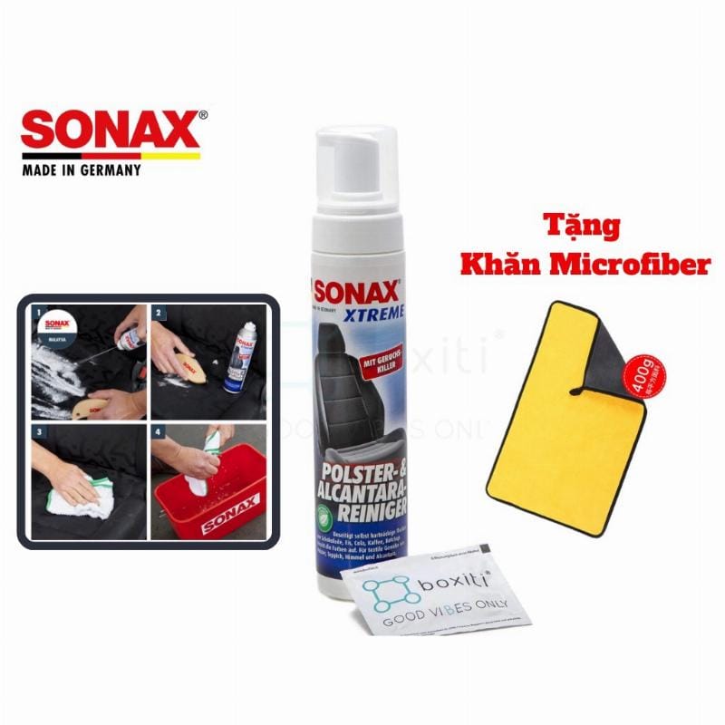 Vệ sinh ghế Alcantara với dung dịch chuyên dụng