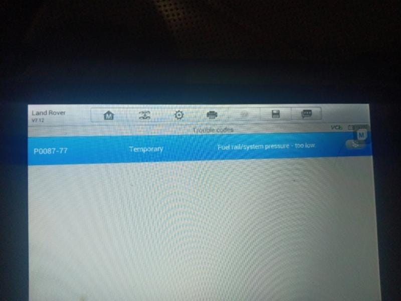 Dấu hiệu lỗi P0087 ô tô