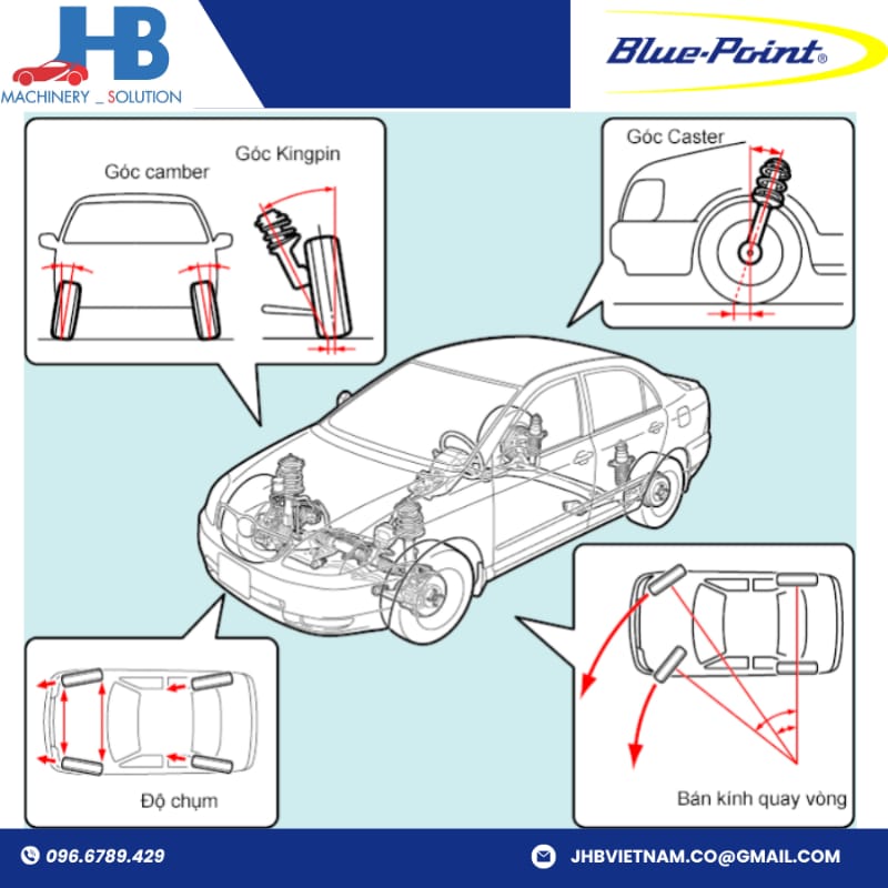 Điều chỉnh góc caster chính xác gara ô tô