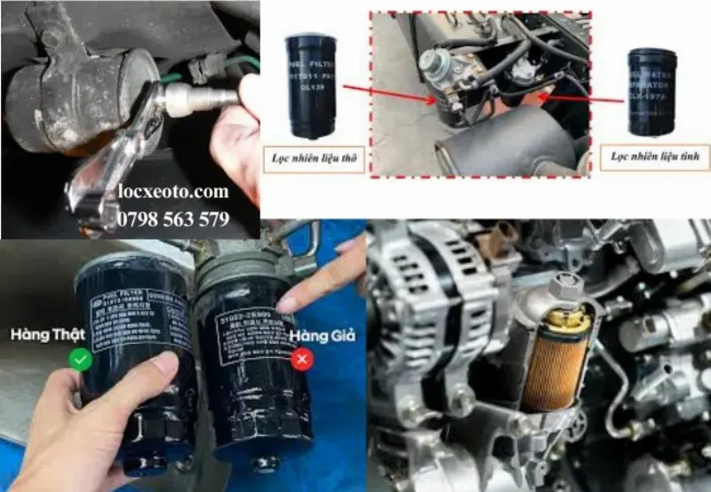 Kỹ thuật viên kiểm tra đường ống nhiên liệu diesel để phát hiện rò rỉ và tắc nghẽn
