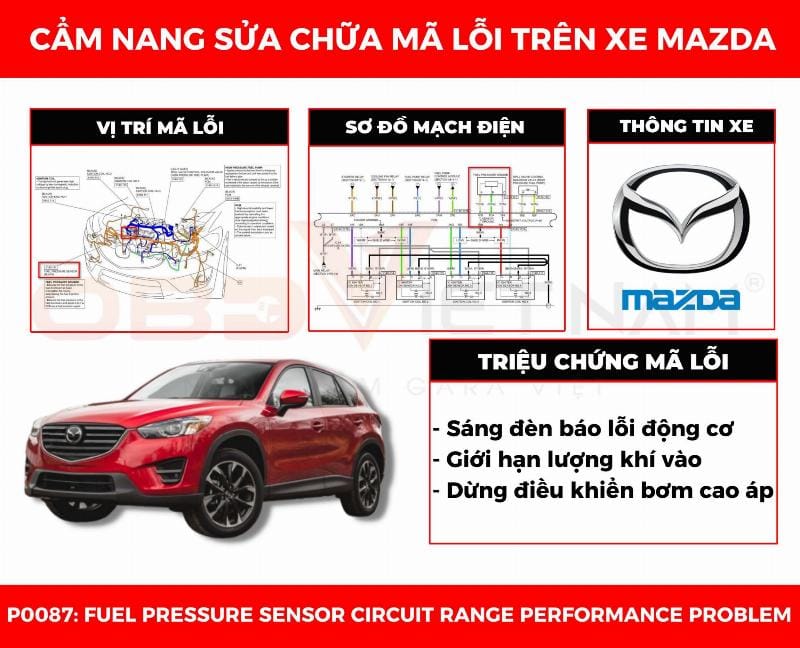 Nguyên nhân gây lỗi P0087 ô tô