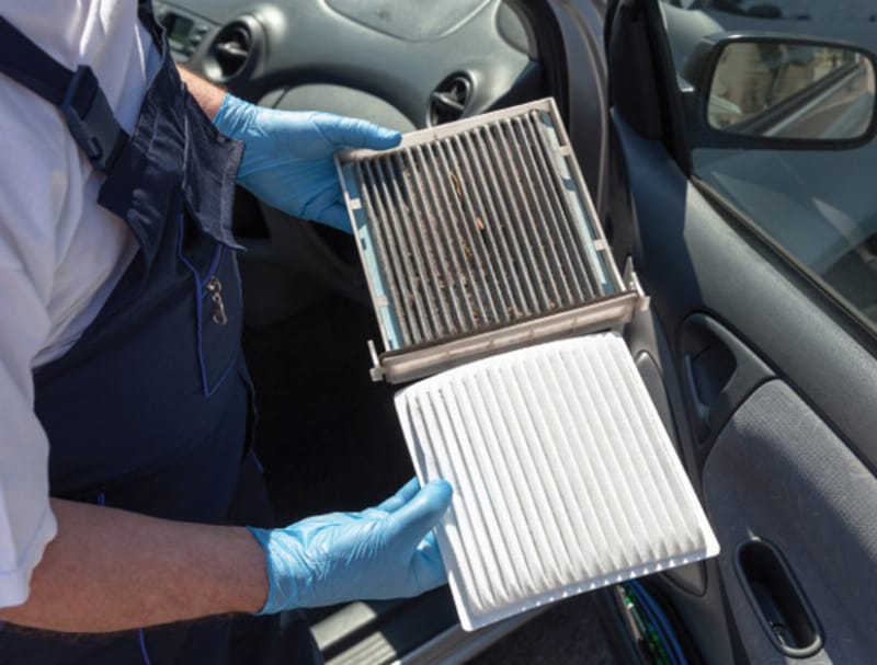 So sánh lọc gió cabin mới và lọc gió cabin bẩn đã qua sử dụng