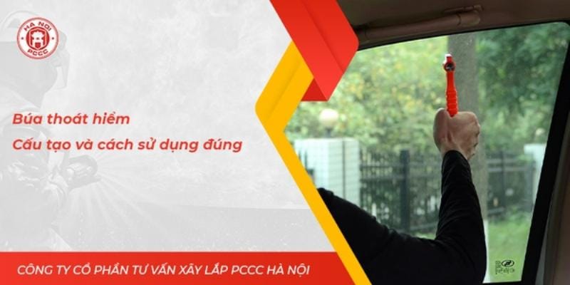 Cach su dung bua thoat hiem de pha kinh va cat day an toan trong xe o to