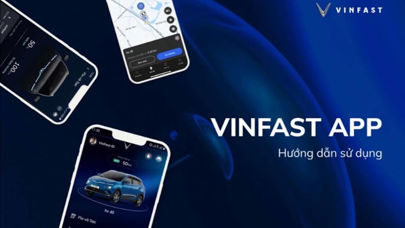 Giao diện ứng dụng trên điện thoại hiển thị thông tin quản lý và trạng thái của xe ô tô